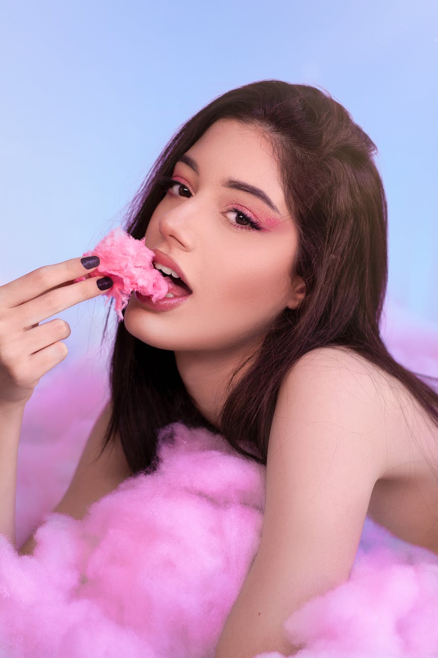 young woman and nails